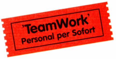'TeamWork' Personal per Sofort Logo (DPMA, 24.05.2000)