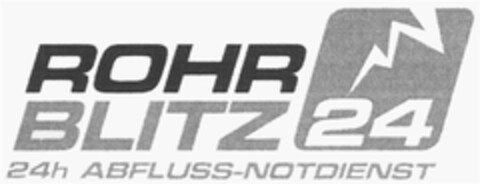 ROHR BLITZ 24 24h ABFLUSS-NOTDIENST Logo (DPMA, 04/16/2009)