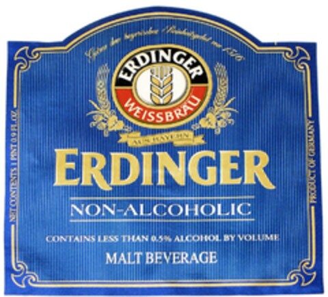 ERDINGER NON-ALCOHOLIC Logo (DPMA, 02/24/2015)