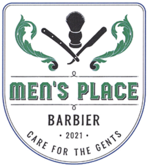 MEN'S PLACE BARBIER CARE FOR THE GENTS · 2021 · Logo (DPMA, 11.11.2023)