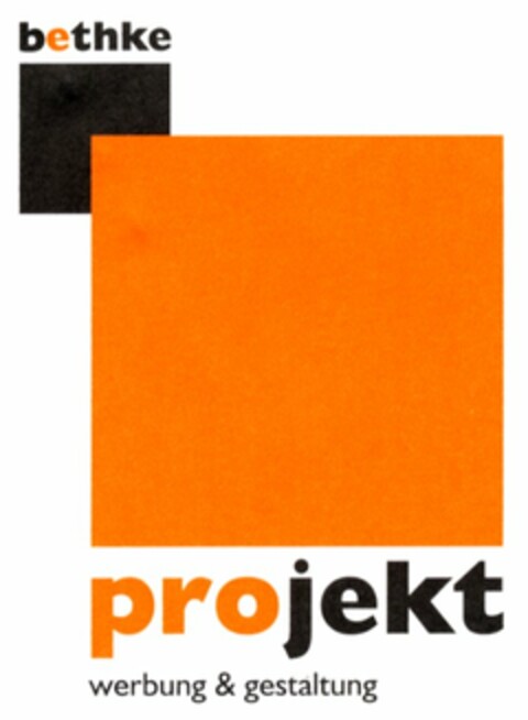 bethke projekt werbung & gestaltung Logo (DPMA, 29.04.2004)