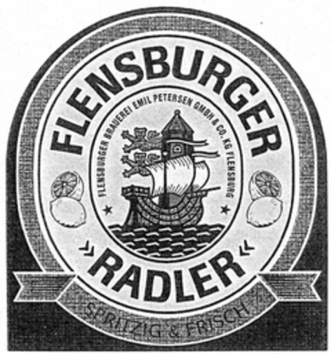 FLENSBURGER RADLER SPRITZIG & FRISCH Logo (DPMA, 04/22/2005)