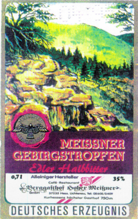 MEISSNER GEBIRGSTROPFEN Edler Halbbitter Logo (DPMA, 08.04.1995)