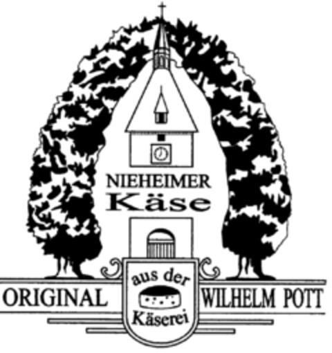 NIEHEIMER Käse ORIGINAL aus der Käserei WILHELM POTT Logo (DPMA, 13.12.1996)