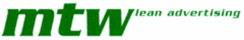 mtw lean advertising Logo (DPMA, 08/18/1998)