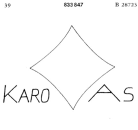 KARO AS Logo (DPMA, 08.03.1963)