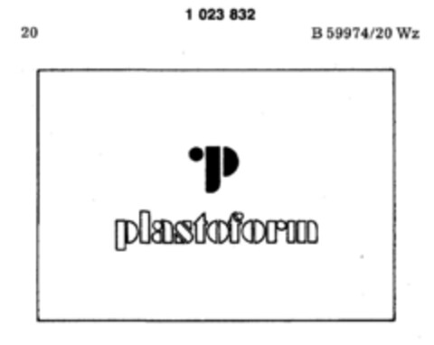 P plastoform Logo (DPMA, 04.02.1978)