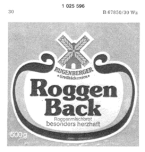 Roggen Back Logo (DPMA, 25.04.1981)
