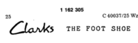 Clarks THE FOOT SHOE Logo (DPMA, 17.01.1990)