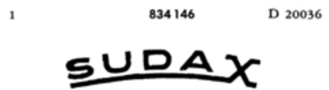 SUDAX Logo (DPMA, 19.08.1966)