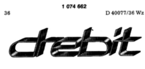 drebit Logo (DPMA, 22.08.1984)