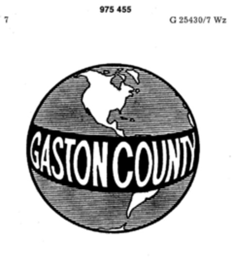 GASTON COUNTY Logo (DPMA, 21.07.1977)