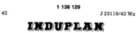 INDUPLAN Logo (DPMA, 19.07.1988)