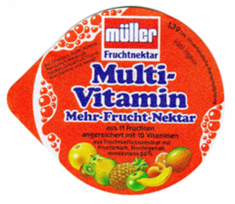 müller Fruchtnektar  Multi-Vitamin Logo (DPMA, 14.05.1987)