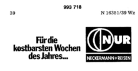 NUR NECKERMANN+REISEN Logo (DPMA, 02.04.1979)