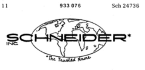 SCHNEIDER The Trusted Name Logo (DPMA, 05.06.1974)