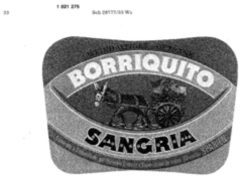 BORRIQUITO SANGRIA Logo (DPMA, 10/17/1980)