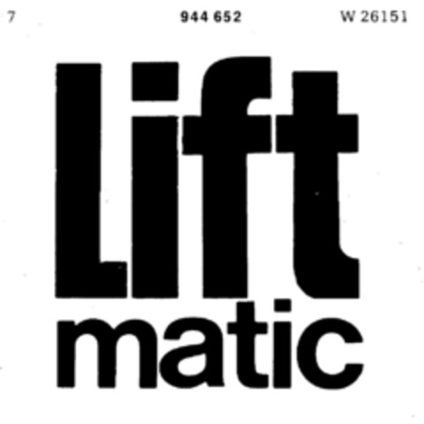 Lift matic Logo (DPMA, 26.02.1975)