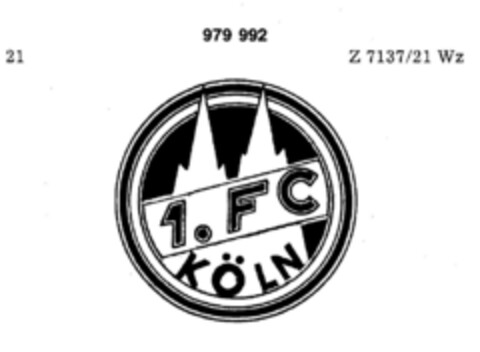 1. FC KÖLN Logo (DPMA, 02.06.1977)