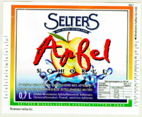 SELTERS Apfel SCHORLE Logo (DPMA, 02/21/2000)