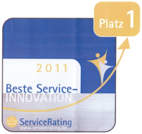 2011 Beste Service-INNOVATION ServiceRating Platz 1 Logo (DPMA, 02.04.2011)