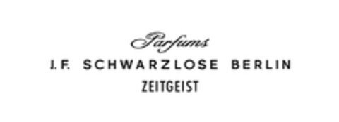 Parfums J.F. SCHWARZLOSE BERLIN ZEITGEIST Logo (DPMA, 29.06.2013)