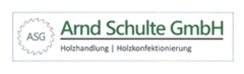 ASG Arnd Schulte GmbH Holzhandlung Holzkonfektionierung Logo (DPMA, 09/29/2016)