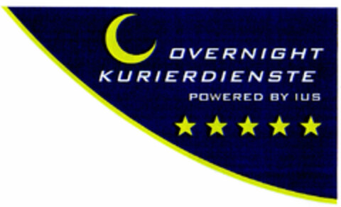 OVERNIGHT KURIERDIENSTE POWERED BY IUS Logo (DPMA, 07/25/2002)