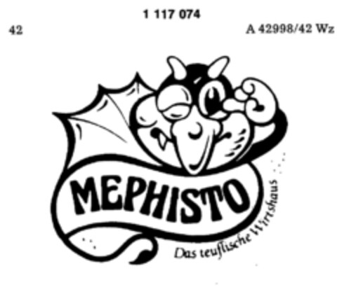 MEPHISTO Das teuflische Wirtshaus Logo (DPMA, 06/11/1987)