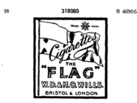 THE "FLAG" Cigarettes Logo (DPMA, 10.03.1924)