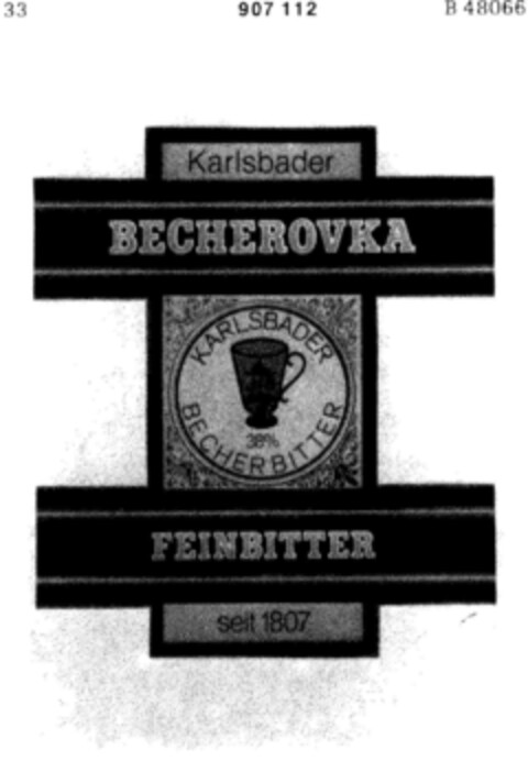 Karlsbader BECHEROVKA Logo (DPMA, 16.05.1972)