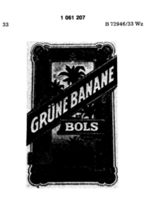 GRÜNE BANANE BOLS Logo (DPMA, 19.08.1983)