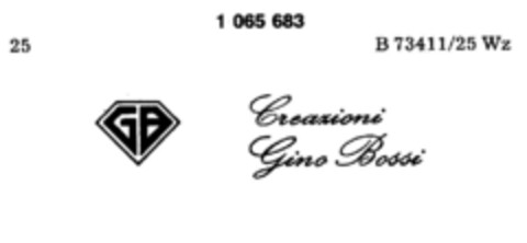 Creazioni Gino Bossi Logo (DPMA, 12.11.1983)