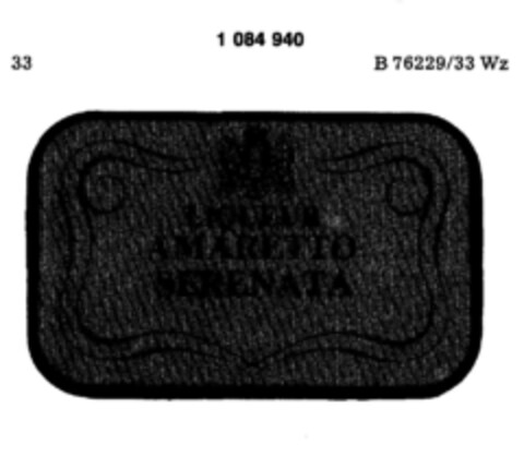 LIQUEUR AMARETTO SERENATA Logo (DPMA, 05.02.1985)