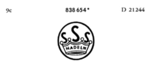 S.S.S. NADELN Logo (DPMA, 04.08.1967)