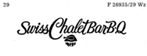 Swiss Chalet Bar.B.Q Logo (DPMA, 26.10.1976)