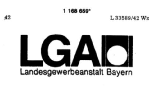 LGA  Landesgewerbeanstalt Bayern Logo (DPMA, 29.06.1990)