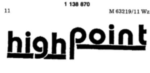 high point Logo (DPMA, 07.07.1988)