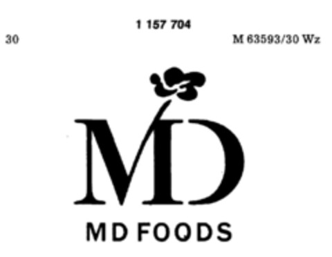 MD FOODS Logo (DPMA, 13.09.1988)