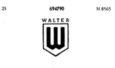 W WALTER Logo (DPMA, 13.08.1954)