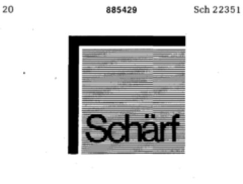 Schärf Logo (DPMA, 19.08.1970)