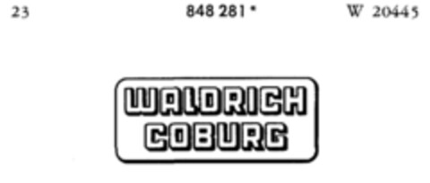 WALDRICH COBURG Logo (DPMA, 08.05.1968)