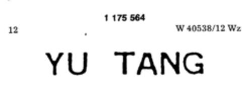 YU TANG Logo (DPMA, 20.06.1990)