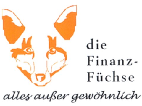 die Finanz-Füchse alles außer gewöhnlich Logo (DPMA, 01.04.2014)