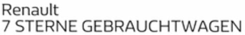 Renault 7 STERNE GEBRAUCHTWAGEN Logo (DPMA, 28.09.2017)