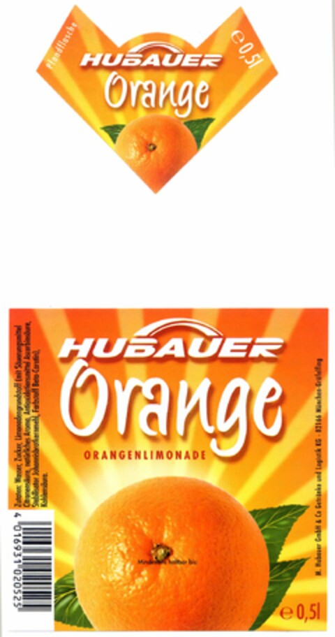 HUBAUER Orange Logo (DPMA, 07.10.2005)