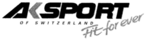 AKSPORT OF SWITZERLAND Fit for ever Logo (DPMA, 01.10.1996)