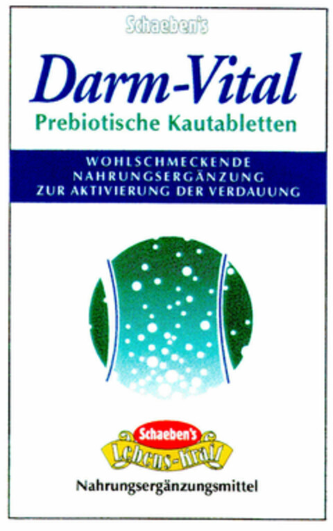 Schaeben's Darm-Vital Probiotische Kautabletten Logo (DPMA, 19.11.1999)