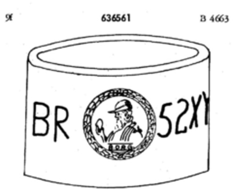 BR 52 XY B.D.R.G. Logo (DPMA, 14.02.1952)