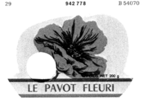 LE PAVOT FLEURI Logo (DPMA, 21.03.1975)